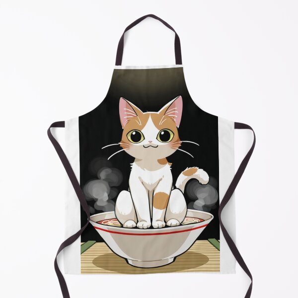 Item preview, Cat - White Orange Sitting Ramen Bowl designed and sold by DoodyPets.
