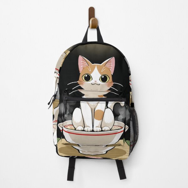 Item preview, Cat - White Orange Sitting Ramen Bowl designed and sold by DoodyPets.