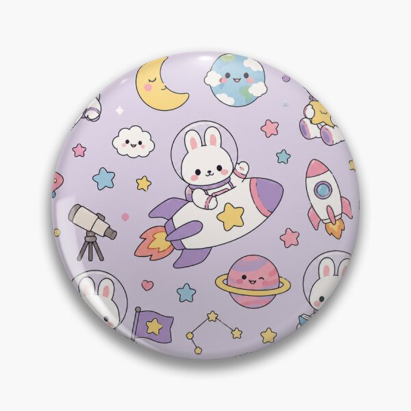 Item preview, Kawaii Space Bunny Galaxy Pattern designed and sold by Soft Berry Studio.