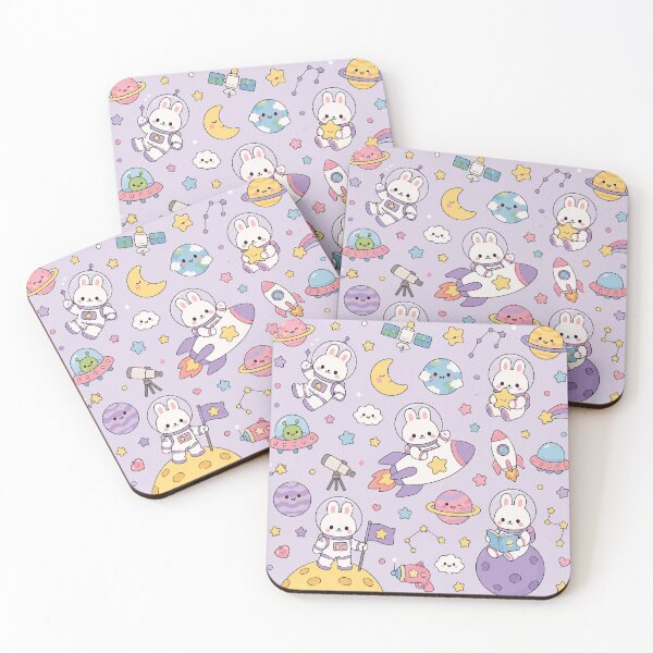 Item preview, Kawaii Space Bunny Galaxy Pattern designed and sold by Soft Berry Studio.