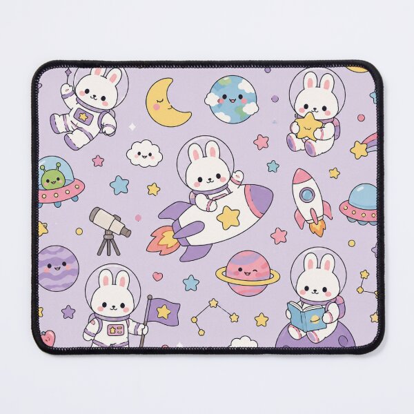 Item preview, Kawaii Space Bunny Galaxy Pattern designed and sold by Soft Berry Studio.