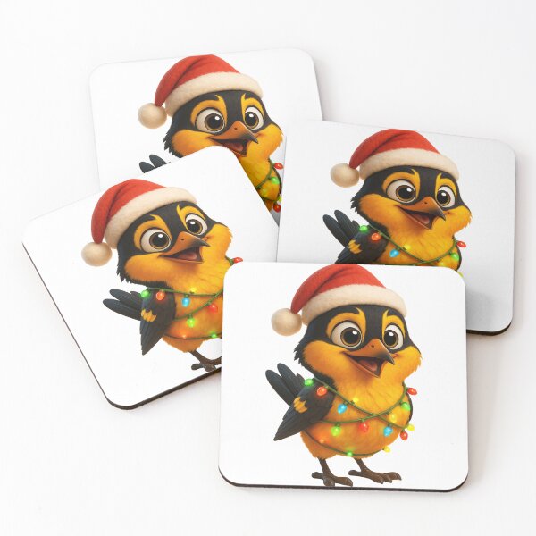 Item preview, Christmas Hooded Oriole Bird designed and sold by Sillytoe.
