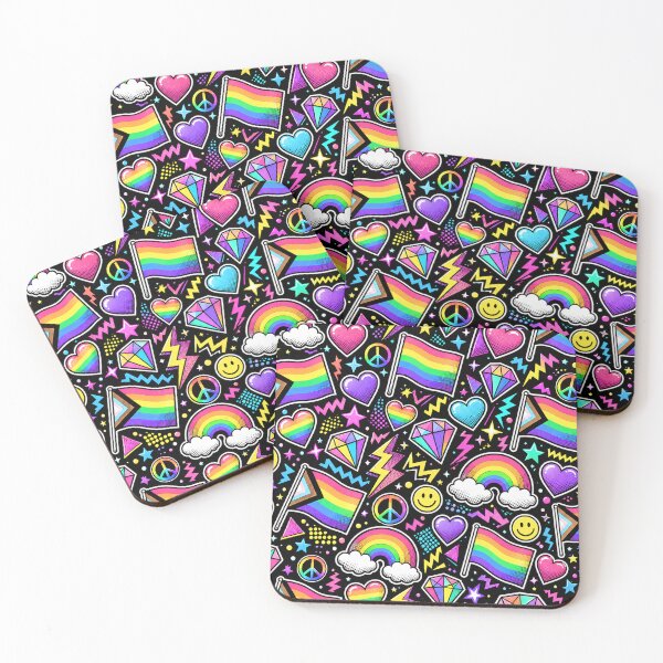 Item preview, 80s MTV Pop Art Cute Cartoon Comic Pride Flags designed and sold by BeJolley.
