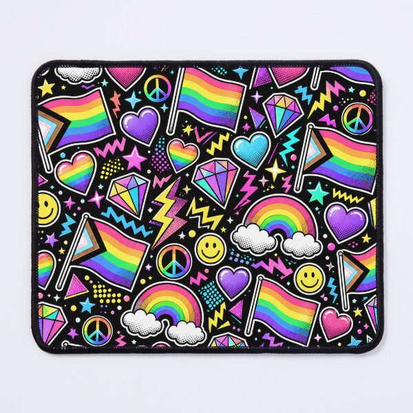 Item preview, 80s MTV Pop Art Cute Cartoon Comic Pride Flags designed and sold by BeJolley.
