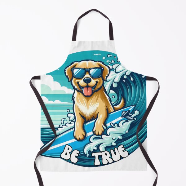 Item preview, Cute Surfing Golden Retriever Dog Be True Retro Summer designed and sold by MagySale.