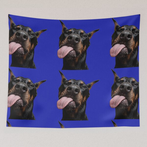 Item preview, Funny Derpy Doberman Tongue Out designed and sold by digitalbob60.