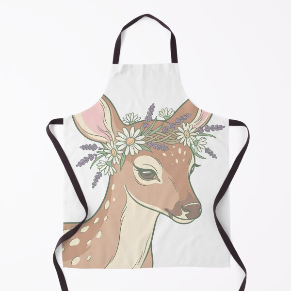 Item preview, Deer with Flower Crown Cottagecore designed and sold by CozyDesignsCo.