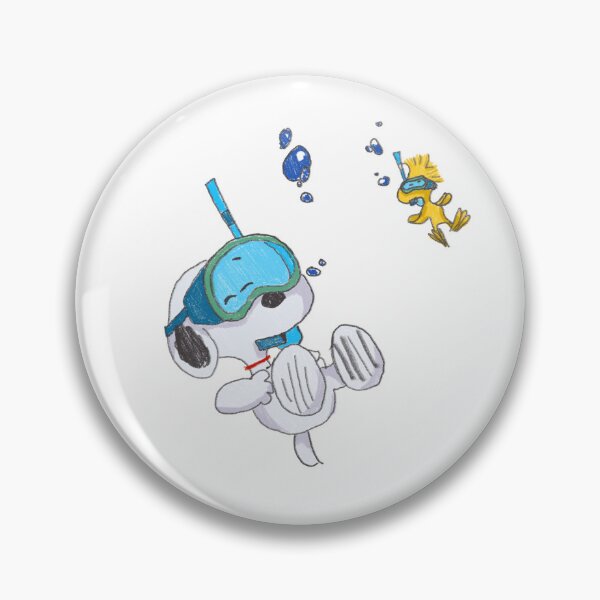 Item preview, Snoopy scuba diving with woodstock designed and sold by Katyslittlestickershop.
