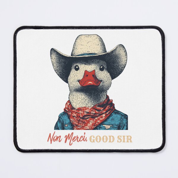 Item preview, Cowboy Duck Non Merci Good Sir Funny French Western Sarcastic Gift designed and sold by DustGoldStudio.