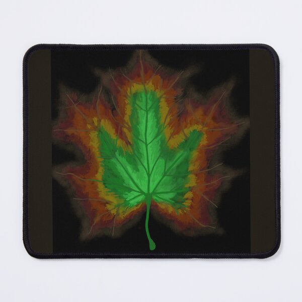 Item preview, Emerald Leaf - Glowing Green Leaf and Autumn Gradient - Botanical Digital Art - Decoration, Fashion & Gifts designed and sold by Pk-Gn- /(°^°)\.