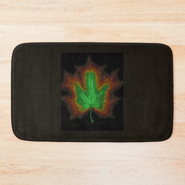 Item preview, Emerald Leaf - Glowing Green Leaf and Autumn Gradient - Botanical Digital Art - Decoration, Fashion & Gifts designed and sold by Pk-Gn-  /(°^°)\.