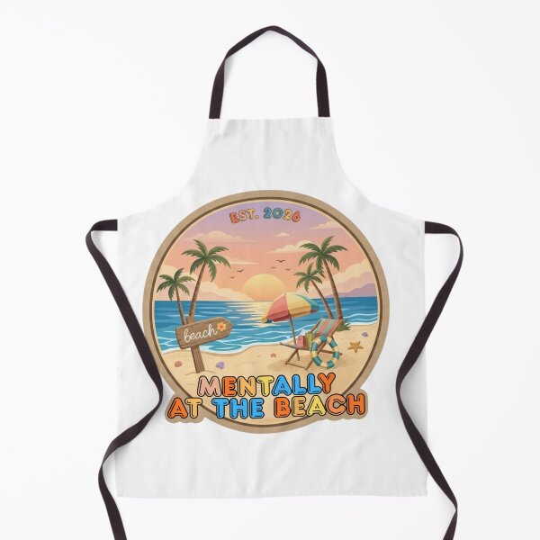 Item preview, Mentally At The Beach Retro Tropical Emblem designed and sold by Sarah'sCreativeLab.