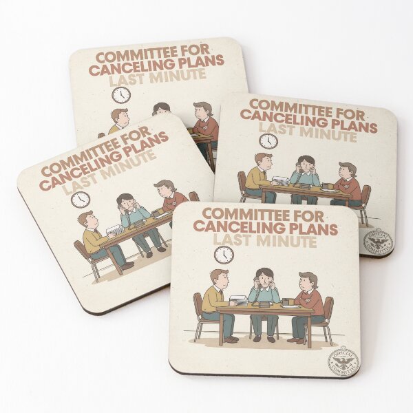 Item preview, Committee for Canceling Plans Retro Poster designed and sold by PictorialWhimsy.