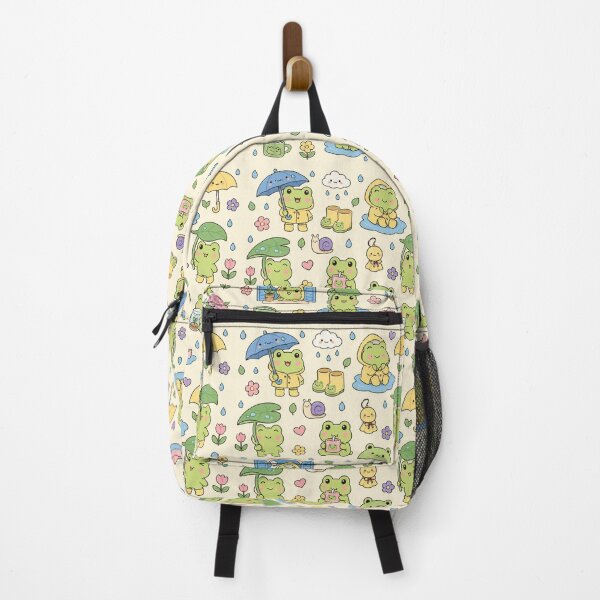 Item preview, Cute Pastel Frog Rainy Day Pattern designed and sold by Soft Berry Studio.