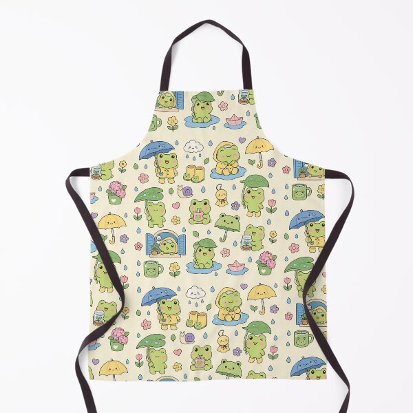 Item preview, Cute Pastel Frog Rainy Day Pattern designed and sold by Soft Berry Studio.