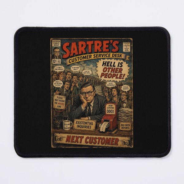 Item preview, Sartre's Customer Service Desk – Hell Is Other People designed and sold by PHILOSOPHY-SWAG.