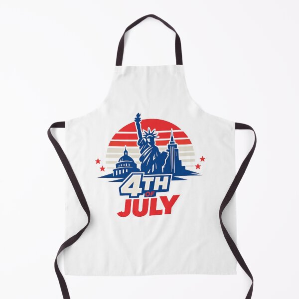 Item preview, Retro 4th of July Sunset USA Landmarks Vector T-Shirt Design designed and sold by Newthingzy.