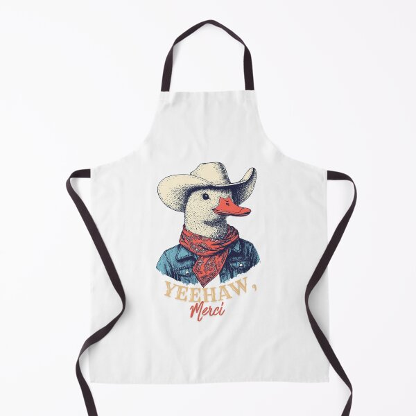 Item preview, Cowboy Duck Yeehaw Merci Funny French Western Polite Rowdy Gift designed and sold by DustGoldStudio.