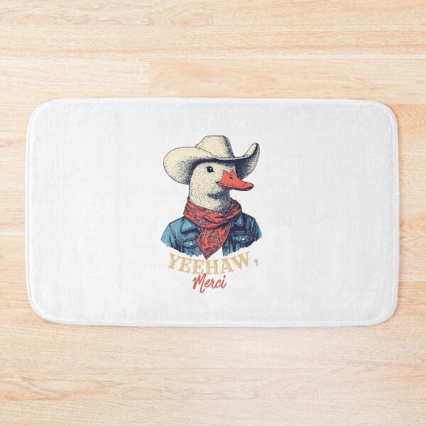 Item preview, Cowboy Duck Yeehaw Merci Funny French Western Polite Rowdy Gift designed and sold by DustGoldStudio.