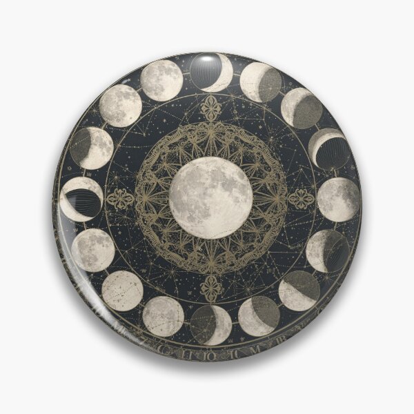 Item preview, Celestial Moon Phase Gilt Chart Print designed and sold by PictorialWhimsy.