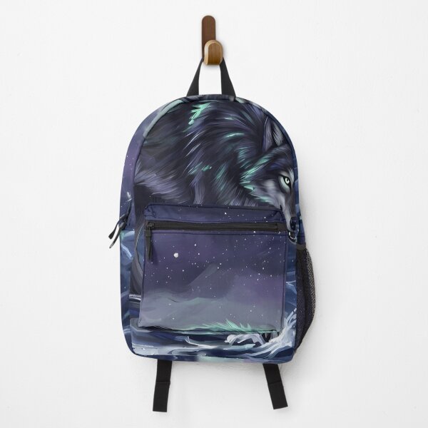 Item preview, Mystic Wolf Under Aurora Night Sky designed and sold by RkskArt.