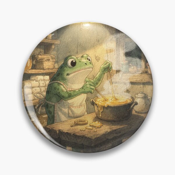 Item preview, Cottagecore Frog Candlemaker Art designed and sold by PictorialWhimsy.