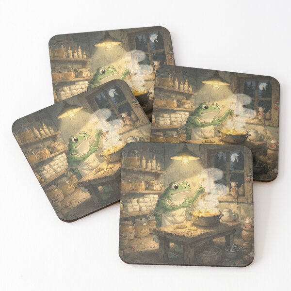 Item preview, Cottagecore Frog Candlemaker Art designed and sold by PictorialWhimsy.