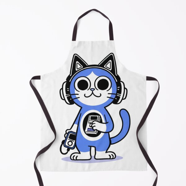 Item preview, Cat - Yellow Walkman Retro designed and sold by DoodyPets.