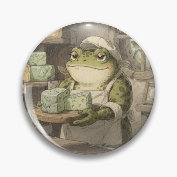 Item preview, Cottagecore Toad Cheesemonger Art designed and sold by PictorialWhimsy.