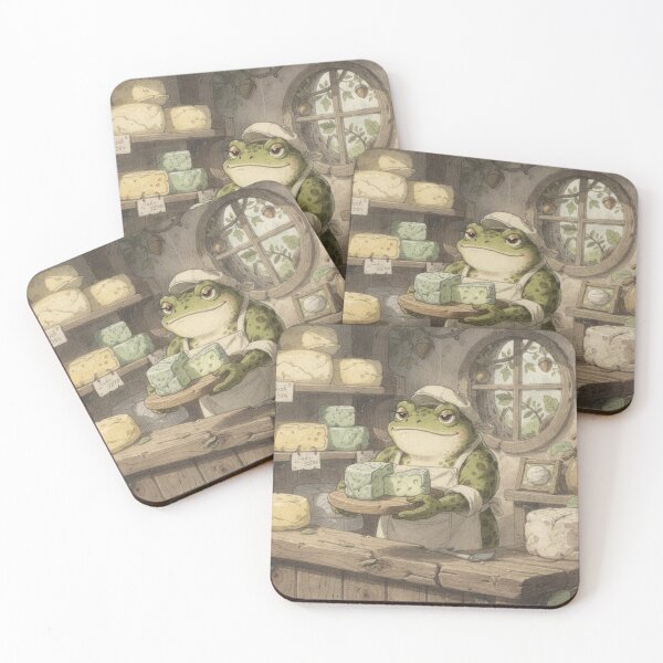 Item preview, Cottagecore Toad Cheesemonger Art designed and sold by PictorialWhimsy.