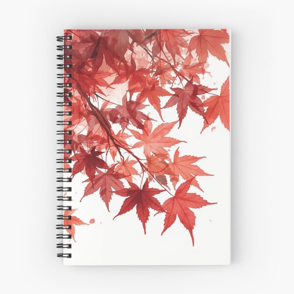 Item preview, Red Maple Leaves Watercolor | Elegant Autumn Foliage Design designed and sold by HelgaCraftery.