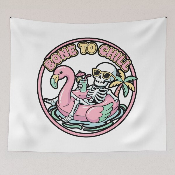 Item preview, Skeleton Flamingo Float in the pool designed and sold by MisteryDesigner.