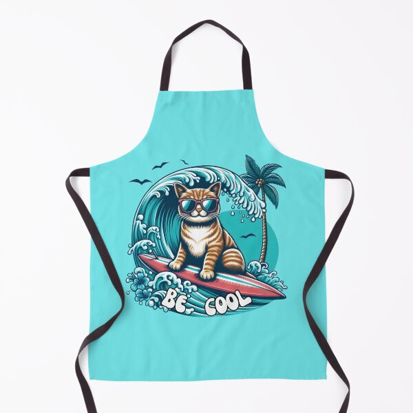 Item preview, Cute Surfing Cat Be Cool Retro Summer Beach designed and sold by MagySale.