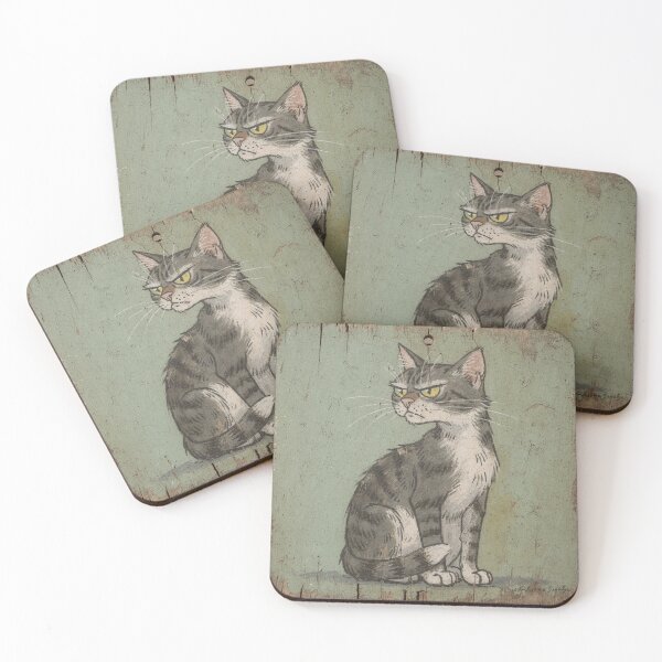 Item preview, One-Eyed Alley Tomcat Folk Art designed and sold by PictorialWhimsy.
