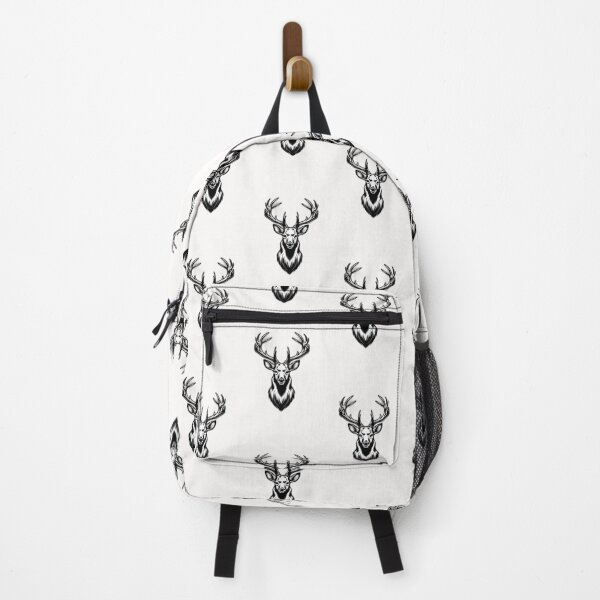 Item preview, Majestic Stag Horns - Bold Black and White Deer Tattoo Vector designed and sold by Structure-Blue.