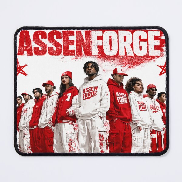 Item preview, Assenforge Unity Crowd Streetwear Design | Red & White Urban Fashion T-Shirt & Hoodie designed and sold by Lifehackerplus1.