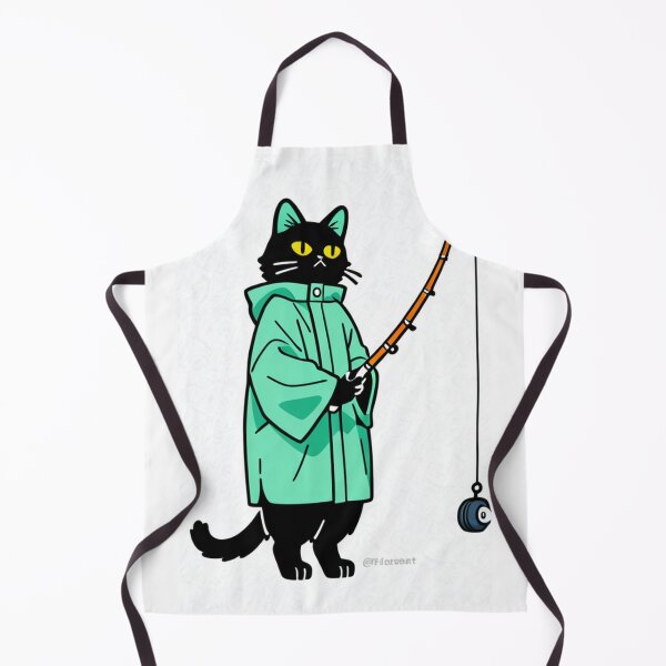 Item preview, Character - Cat Fisherman Back View Mountains designed and sold by DoodyPets.