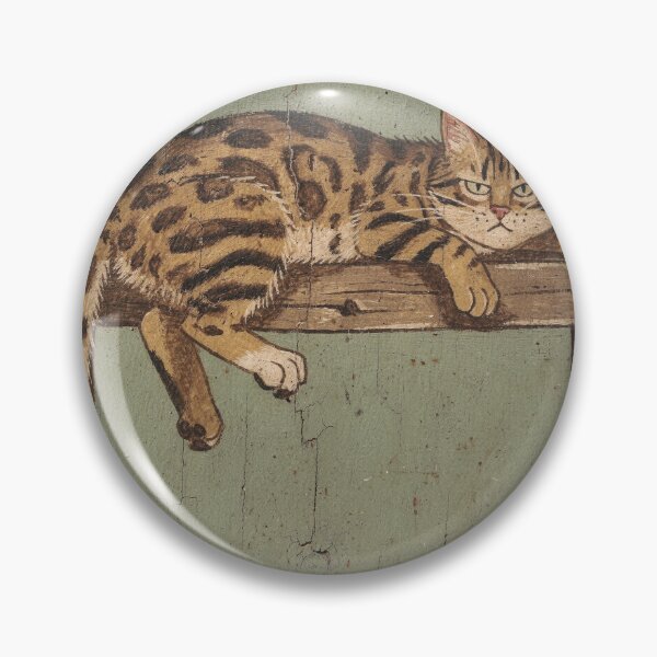 Item preview, Melting Drowsy Bengal Cat Folk Art designed and sold by PictorialWhimsy.