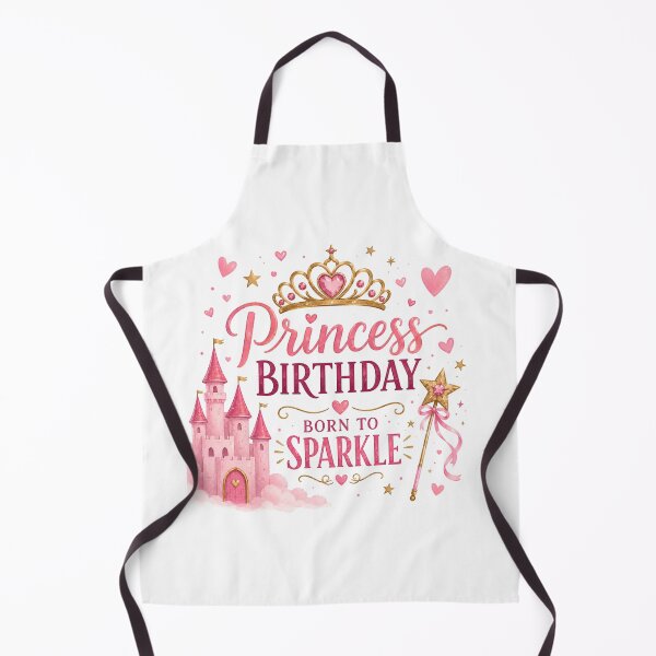 Item preview, Princess Birthday Shirt Pink Gold Crown Sparkle Cute Girls Party Design designed and sold by thBirthday.