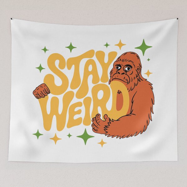 Item preview, Stay Weird Bigfoot Retro Design designed and sold by DamenGphix.