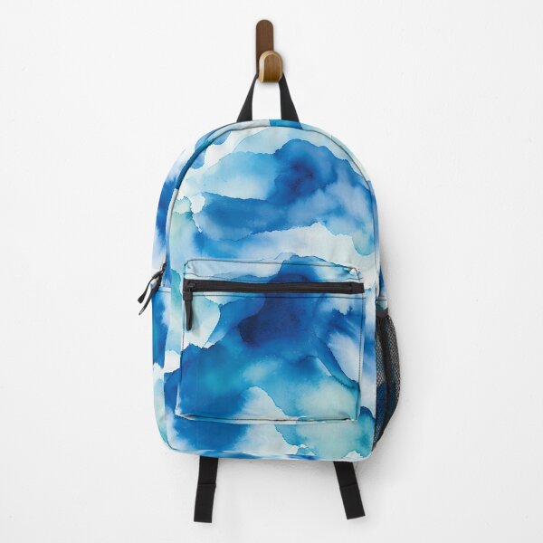 Item preview, Fluid Ocean Blue Watercolor Waves Pattern designed and sold by zenjiinspired.