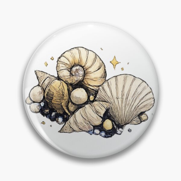 Item preview, Coastal Seashell Collection Illustration designed and sold by GoldenPetalAma.