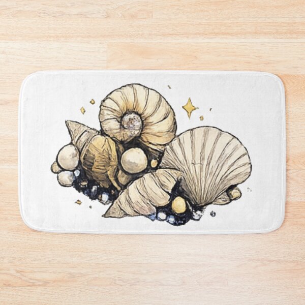 Item preview, Coastal Seashell Collection Illustration designed and sold by GoldenPetalAma.