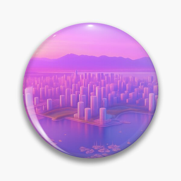 Item preview, Futuristic City in Neon Bubble | Cyberpunk Skyline Aesthetic Art designed and sold by Lifehackerplus1.