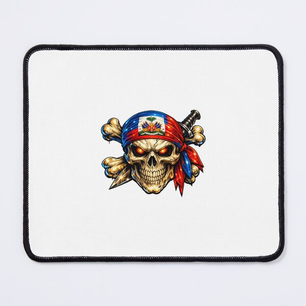 Item preview, HAITI, Pirate, Head, Skull, head, flag designed and sold by WillDZIGN.