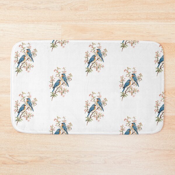 Item preview, Watercolor Bluebirds on a Blossom Branch designed and sold by BeautifulVibe.