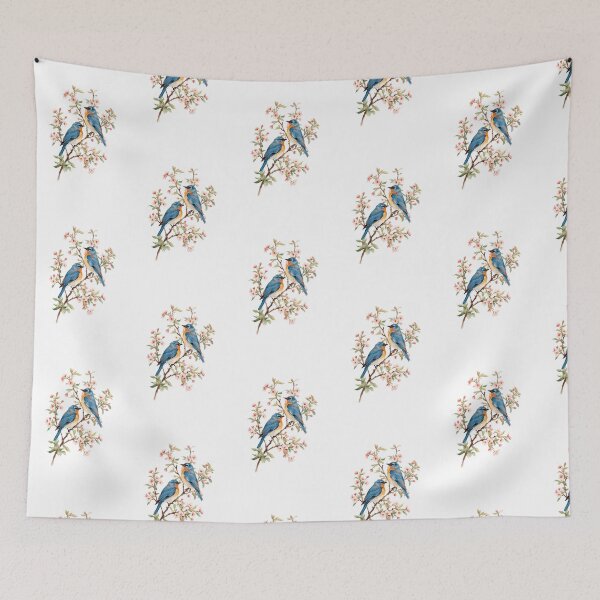 Item preview, Watercolor Bluebirds on a Blossom Branch designed and sold by BeautifulVibe.