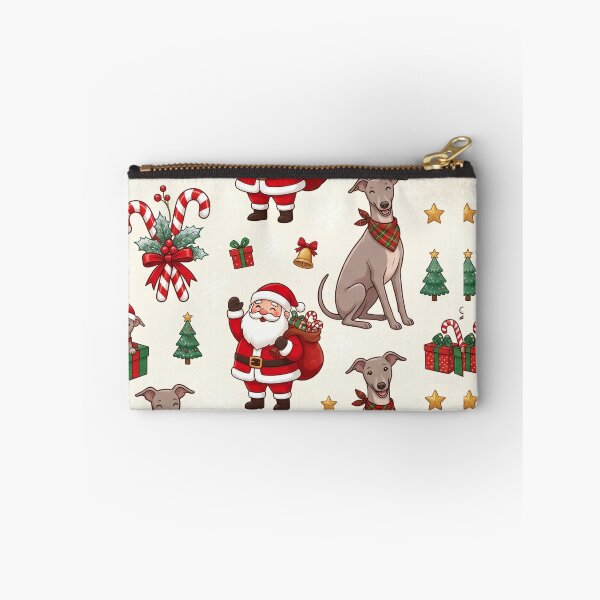 Item preview, Santa and talian Greyhound  Dogs Festive Pattern designed and sold by Wags & Tails.