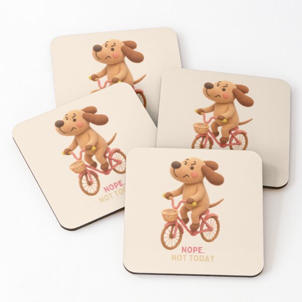 Item preview, Nope Not Today Cycling Dog Sticker designed and sold by Siti Hoiriyah.