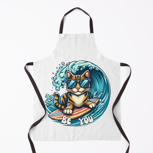 Item preview, Cute Surfing Cat Be You Retro Summer Beach designed and sold by MagySale.